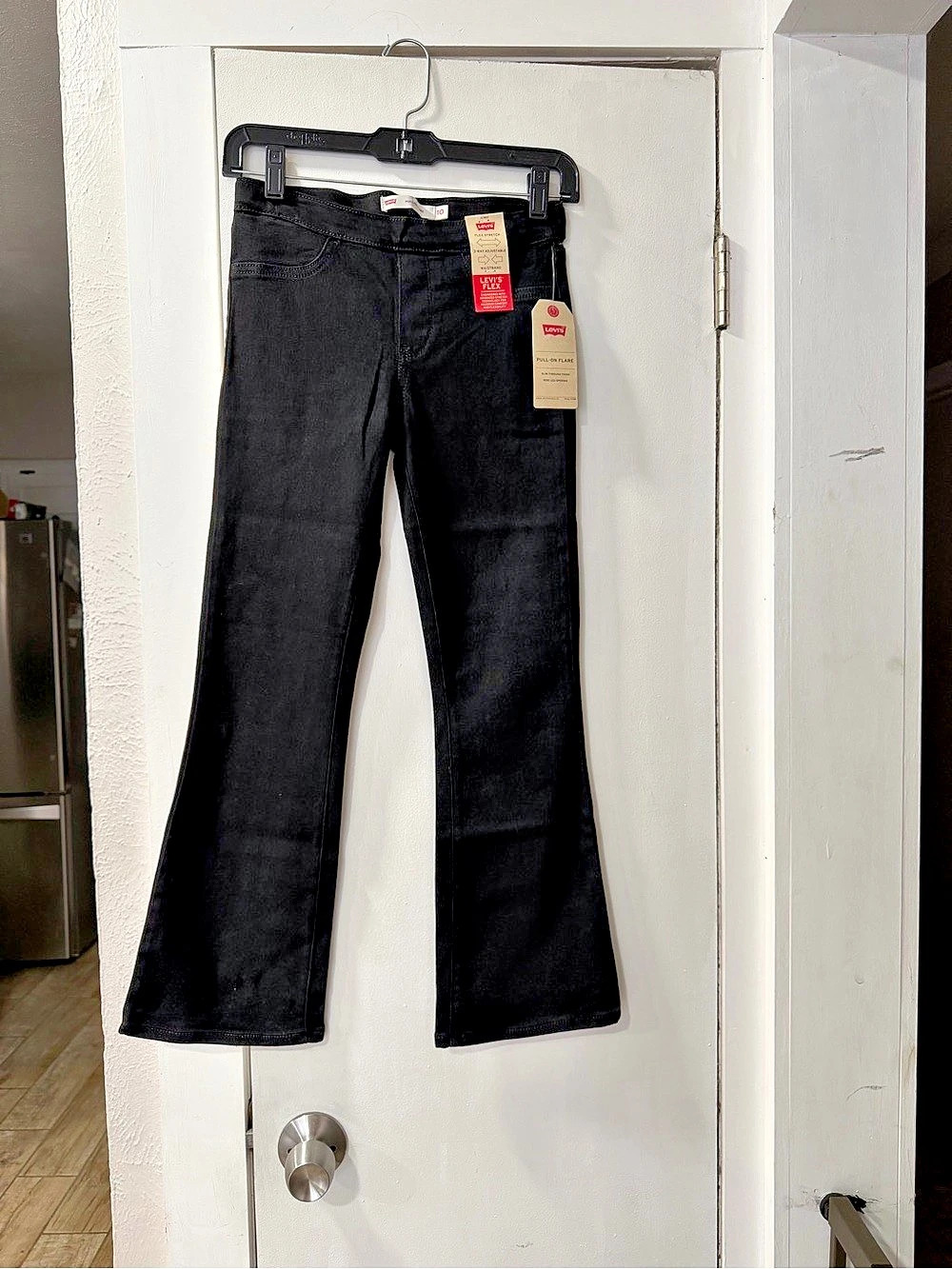 Levi's Girls Pull-On Flare Jeans in Black, Waist 10